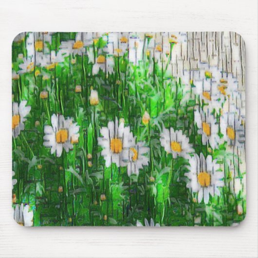 Daisy-Blumengarten Mousepad (Vorne)