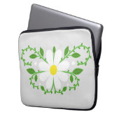 Daisy-Blumenmuster Laptopschutzhülle (Vorderseite Links)
