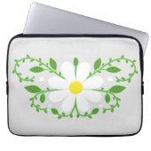 Daisy-Blumenmuster Laptopschutzhülle (Vorderseite)