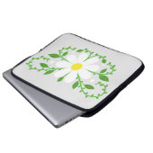 Daisy Blumenmuster Notebook-Ärmel Laptopschutzhülle (Vorne Knopf)