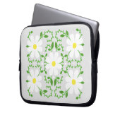 Daisy Blumenmuster werfen Kissen Laptopschutzhülle (Vorderseite Links)