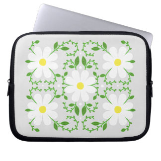 Daisy Blumenmuster werfen Kissen Laptopschutzhülle