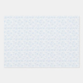 Daisy Blüten - Puderblau Geschenkpapier Set (Vorderseite 3)