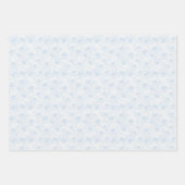 Daisy Blüten - Puderblau Geschenkpapier Set (Vorderseite 2)