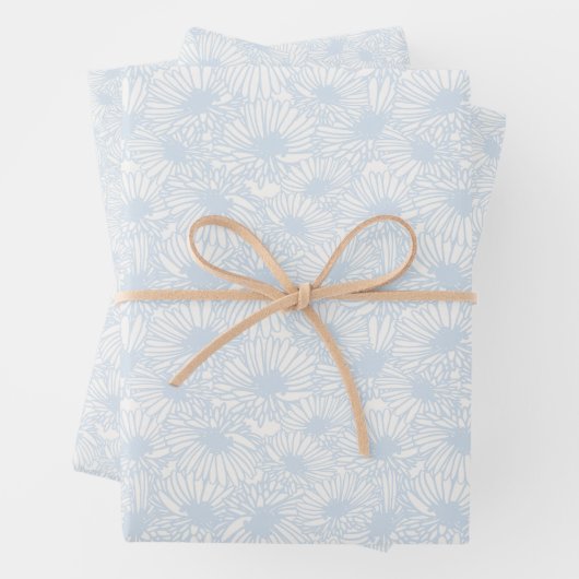 Daisy Blüten - Puderblau Geschenkpapier Set (Beispiel)