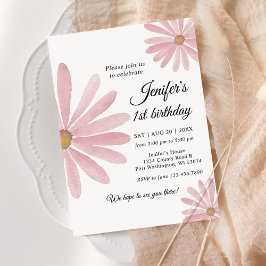 Daisy Bohmian Girl 1. Geburtstags-Party Einladung