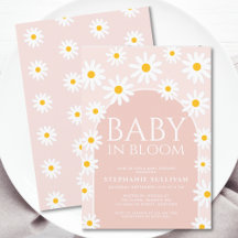 Daisy Boho Baby in Bloom Pink Babydusche