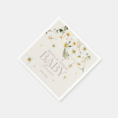 Daisy Boho Baby in Blütendusche Serviette (Ecke)