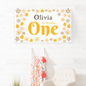 Daisy Boho Floral 1. Geburtstag Party Banner (Insitu)