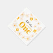 Daisy Boho Floral 1. Geburtstag Serviette (Ecke)