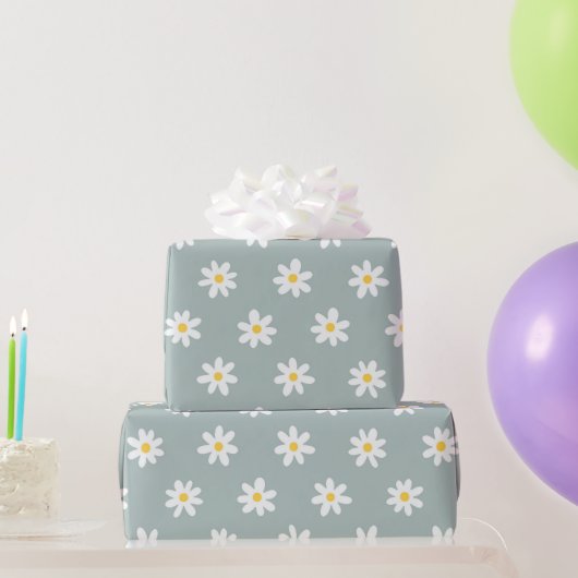 Daisy Boho Floral Geschenkpapier (Partygeschenke)
