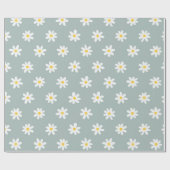 Daisy Boho Floral Geschenkpapier (Flach)