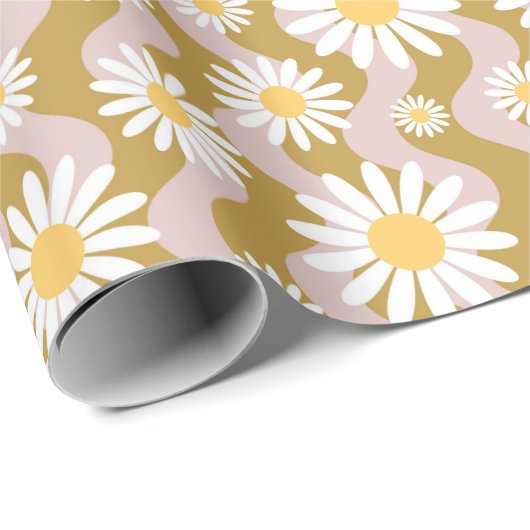 Daisy Boho Floral Geschenkpapier (Rolleneckpunkt)