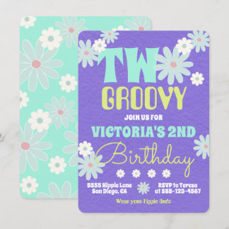 Daisy Boho Groovy Hippie Geburtstagsparty Einladun Einladung