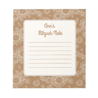 Daisy boho Mitzvah Notes Notizblock