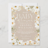 Daisy Boho Wildblume Baby Shower Einladung (Vorderseite)