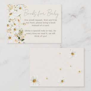 Daisy Boho Wildblume Babyduschenbuch Anfrage Begleitkarte