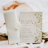 Daisy Boho Wildblume Kinderdusche Einladung