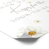 Daisy Boho Wildblume Modern Bridal Kisses Game Poster (Ecke)