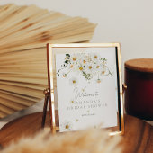 Daisy Boho Wildblume Moderne Bridal Willkommen Poster