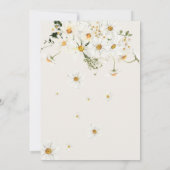 Daisy Boho Wildblume Modernes Brautparty Einladung (Rückseite)