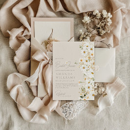 Daisy Boho Wildblume Modernes Brautparty Einladung