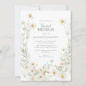 Daisy Boho Wildblume Rustic Bridal Brunch Einladung (Vorderseite)