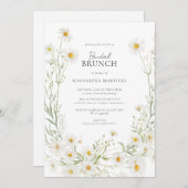 Daisy Boho Wildblume Rustic Bridal Brunch Einladung (Vorne/Hinten)