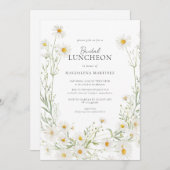 Daisy Boho Wildblume Rustic Bridal Luncheon Einladung (Vorne/Hinten)