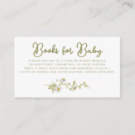 Daisy Books For Baby Pink Botanical Baby Shower  Begleitkarte