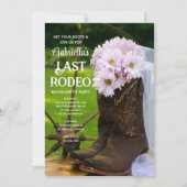 Daisy Boots Last Rodeo Western Junggeselinnen-Absc Einladung (Vorderseite)