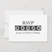 Daisy Border Moderne UAWG Wedding Response RSVP Karte (Rückseite)