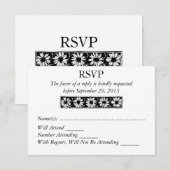 Daisy Border Moderne UAWG Wedding Response RSVP Karte (Vorne/Hinten)