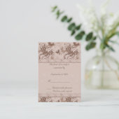 Daisy Border RSVP-Karte Begleitkarte (Stehend Vorderseite)