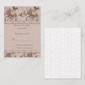 Daisy Border RSVP-Karte Begleitkarte (Vorne/Hinten)