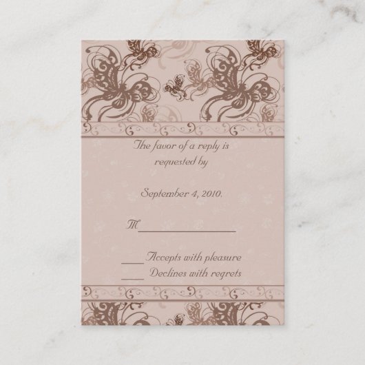 Daisy Border RSVP-Karte Begleitkarte (Vorderseite)