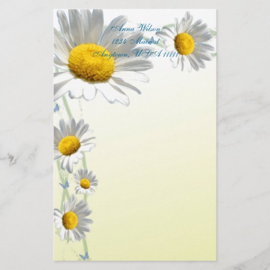 Daisy Border Stationery Briefpapier (Vorderseite)
