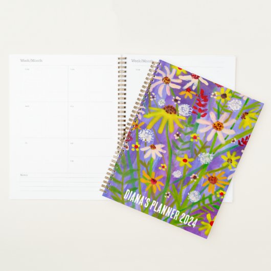 Daisy Bouquet Blume Blooms Floral Lila CUSTOM Planer (Anzeige)