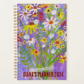 Daisy Bouquet Blume Blooms Floral Lila CUSTOM Planer (Vorderseite)