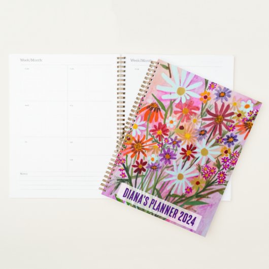 Daisy Bouquet Blume Blooms Floral Pink CUSTOM Planer (Anzeige)