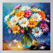 Daisy Bouquet Delight Floral Poster (Vorne)