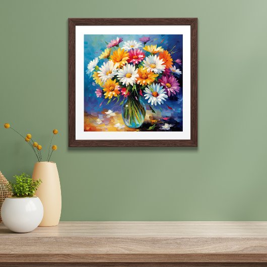 Daisy Bouquet Delight Floral Poster