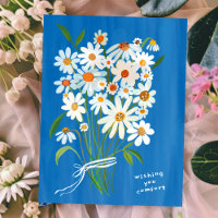 Daisy Bouquet Gouache Condolences Sorry for lose