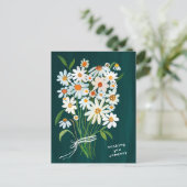 Daisy Bouquet Gouache Condolences Sorry for lose Postkarte (Stehend Vorderseite)