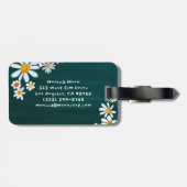 Daisy Bouquet Handpainted Gouache Custom Name Gepäckanhänger (Rückseite horizontal)