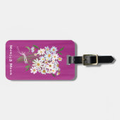 Daisy Bouquet Handpainted Gouache Custom Name Gepäckanhänger (Vorderseite horizontal)