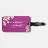 Daisy Bouquet Handpainted Gouache Custom Name Gepäckanhänger (Rückseite horizontal)