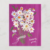 Daisy Bouquet handpainted Gouache Vielen Dank Postkarte (Vorderseite)