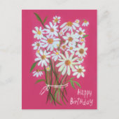 Daisy Bouquet Happy Birthday Postkarte (Vorderseite)