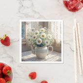 Daisy Bouquet in an Antique Teapot Serviette (Beispiel)